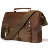 The Abenaki Messenger - Men's Leather & Canvas Messenger CCW Travel Bag (Multiple Colors)
