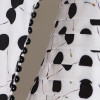 Off-shoulder polka dot ruffled dress