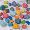 Wood Balancing Stacked Stones-RAINBOW