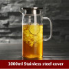 1L/1.2L/1.5L Transparent Glass Water Jug Pot Cha Tea Kettle Lemonade Pitcher Heat-resistant Explosion-proof Heatable Carafe