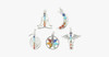 Chakras Natural Stone Pendant Charms
