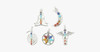 Chakras Natural Stone Pendant Charms