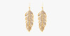 Gold Feather Earring