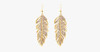 Gold Feather Earring