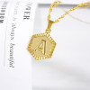 Hexagon A-Z Initial Necklace