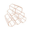 Metallic Honeycomb Wine Rack