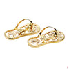 24K gold plated flip flops with Swarovski crystal