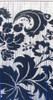 Curtain black and white floras