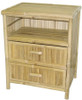 Bamboo table/stand 2 draws..21.75 "W x 17 "D x 27"Tall