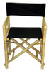 Chair Bamboo Director Low 34"Hx23"Wx19"D black
