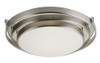 Energy Efficient 3 Step 15" Flushmount In Nickel