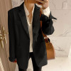 Solid Color Single Breasted Casual Blazers Jackets Office