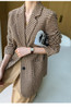 woolen blazer all-match thick plaid suit