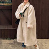 Solid Lamb Fur Coat Long Sleeve Casual Fleece Jacket