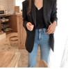 Fashion Blazer Jacket Casual Pockets Long Sleeve