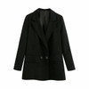 Office Lady Notched Blazers Fashion Elegant Long Sleeve Suits