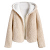 Warm Hooded Coat Long Sleeve Faux Fur Jacket Fur Coats