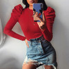 Sexy Fashion Casual Bodycon Solid Knitted Bodysuits