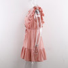 Ruffle Off Shoulder Tunic High Waist Party V Neck Casual Boho Dress