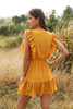 Ruffle Off Shoulder Tunic High Waist Party V Neck Casual Boho Dress