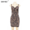 Spaghetti Strap Leopard Print Summer Dress