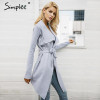 Elastic knitting long cardigan sash Knitted cardigan