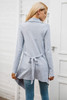 Elastic knitting long cardigan sash Knitted cardigan
