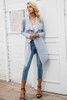 Elastic knitting long cardigan sash Knitted cardigan