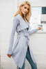 Elastic knitting long cardigan sash Knitted cardigan