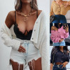 Knitted Cropped Cardigan Sweaters Female Short Coat