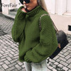 Oversize Turtleneck Knitted Sweater