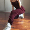 Baggy Pencil Pants Women Plus Size Black Winter Wide Leg Sweat Pants