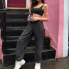 Baggy Pencil Pants Women Plus Size Black Winter Wide Leg Sweat Pants