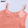 Chain Spaghetti Strap Sleeveless Bodycon Bodysuit