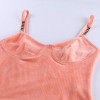 Chain Spaghetti Strap Sleeveless Bodycon Bodysuit