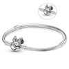 1Silver Color Snake Chain Fine  Charm Bracelet