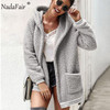 Faux Fur Coat Hooded Casual Teddy Coat Pockets Faux Fur Coat Hooded Casual Teddy Coat Pockets