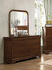 1856-5 Traditional Louis Philippe Brown Cherry Wood Dresser Mirror