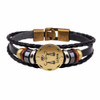 Twelve constellations Bracelet Fashion Jewelry Leather Personality Bracelet wristband