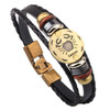 Twelve constellations Bracelet Fashion Jewelry Leather Personality Bracelet wristband
