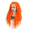 Synthetic Lace Front Wigs Curly Wig Long Orange Wig 24inch