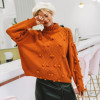 Turtleneck sweater pullover Hollow out knitted sweaters 2018 Autumn winter fashion long sleeve casual jumper Turtleneck sweater pullover Hollow out knitted sweaters 2018 Autumn winter fashion long sleeve casual jumper