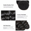 Malaysian Loose Wave Hair Bundle, 1 Piece 100% Human Hair Weave, Non-Remy Hair Natural Color