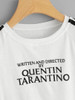 Written and directed by Quentin Tarantino crop tshirt top