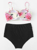 *PLUS DOLL* Ruffle high waist 2 piece plus size bikini swimsuit