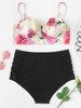 *PLUS DOLL* Ruffle high waist 2 piece plus size bikini swimsuit