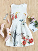 Floral mini skater evening dress