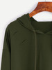 Distressed drawstring hoodie sweatshirt