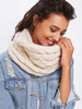 Crochet knitted double infinity scarf