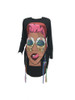 Funky Fresh 3D print detail oversize sweater tshirt dress